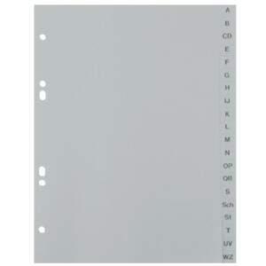 NEUTRAL 325 20teilig Ordnerregister PP A5 hoch A-Z grau
