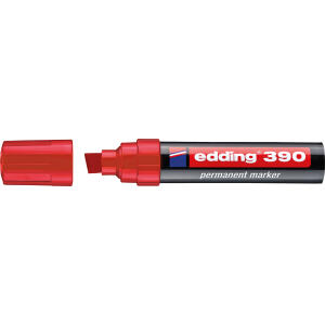 EDDING 390-002 Keilspitze nachfüllbar Permanentmarker 390 4-12mm rot