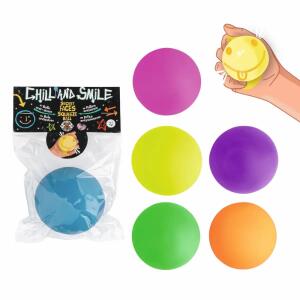 TRENDHAUS 962577 Chill & Smile Quetschball Secret Faces sortiert