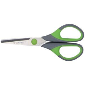 Q-CONNECT KF00752 Soft Grip Schere 14cm grau/grün