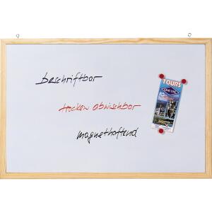 FRANKEN CC-MM6080 E Holzrahmen Schreibtafel 60x80 cm weiß