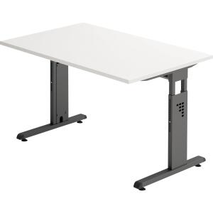 HAMMERBACHER VOS12/W/G Schreibtisch 120x80cm weiß/graphit