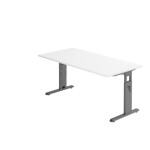 HAMMERBACHER MONT.VOS16/W/G Schreibtisch 160x80cm wei/grap