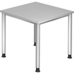 HAMMERBACHER MONT.VHS08/5/S Schreibtisch 80x80cm grau/silber