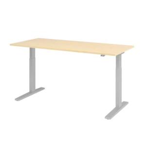 HAMMERBACHER MONT.VXMKA19/3/S 180x80cm Schreibtisch elektr.höh ahorn/silber