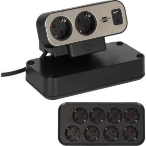 BRENNENSTUHL 1153580200 Estilo Duplex Steckdosenleisten+Schalter 10-fach/USB
