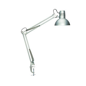 MAUL 82011 95 inkl. Leuchtmittel E27 Tischleuchte study LED silber