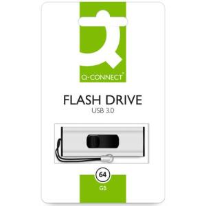 Q-CONNECT KF16371 64GB USB Stick 3.0 super speed inkl. URA silb