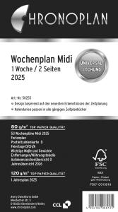 CHRONOPLAN 50255 Wochenplan Midi 2025
