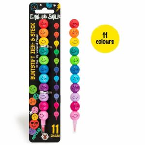 TRENDHAUS 963956 Chill & Smile Zieh-u.Steckfarbstift 11-tlg.