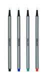 TSI Fineliner, 4er (rot,blau,schw,grün) Blisterkarte