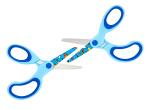 TSI Schere mit Motivdruck 13 cm, Motiv Fische/blau