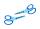 TSI Schere mit Motivdruck 13 cm, Motiv Fische/blau