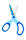 TSI Schere mit Motivdruck 13 cm, Motiv Fische/blau