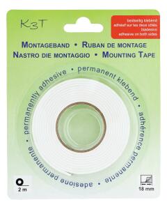 TSI Montageband doppelseitig 18 mm x 2 m
