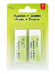 TSI K3T Radierer, weiß, 6x2x1cm, 2 St. auf Blister
