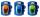 TSI Doppelspitzer Dose, transparent, farbig sortiert