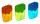 TSI Doppelspitzer Dose, transparent, farbig sortiert