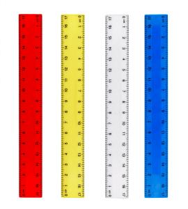 TSI Lineal für Schüleretuis 17 cm 4farbig sort.