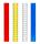 TSI Lineal für Schüleretuis 17 cm 4farbig sort.