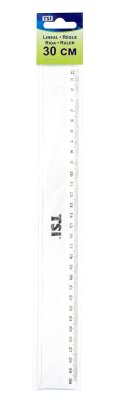TSI Lineal glasklar 30cm