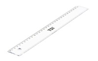 TSI Lineal glasklar 30cm