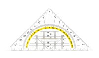 TSI Geodreieck groß,  fixierter Griff, 25 cm