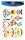 TSI Zeichenschablone 26x18cm, 12 Motive sortiert
