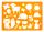 TSI Zeichenschablone 26x18cm MIX 4 Mot. sort.