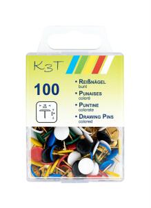 TSI K3T Reissnägel kunststoffüberzogen bunt 100er-Pg.