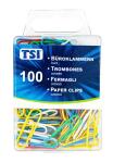 TSI Büroklammern farbig 28mm, 100er Hängedose