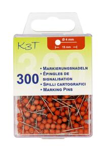 TSI Pinn-Markierungsnadeln für Karte, rot, 300 Stück