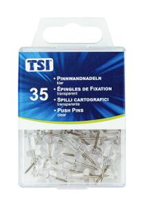 TSI Pinnwandnadeln, glasklar, 35 St.