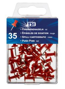 TSI Pinnwandnadeln, rot, 35 St.