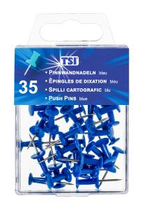 TSI Pinnwandnadeln, blau, 35 St.