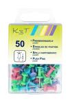 TSI Pinnwandnadeln fbg. sort. 50er Hängedose PASTELL
