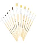 TSI Pinsel-Set 13tlg mit Naturhaar und Holzstielen