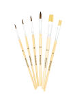 TSI Pinsel-Set 6tlg mit Naturhaar und Holzstielen