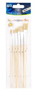 TSI Pinselset 6 Borstenpinsel No.2,4,6,8,10,12