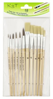 TSI Pinsel-Set12erHaar1,2,4,6,8,10+Borst4,6,8,10,12,14