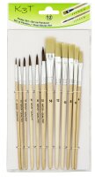 TSI Pinsel-Set12erHaar1,2,4,6,8,10+Borst4,6,8,10,12,14