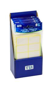 TSI Etiketten, 5 Blatt-Packg, sort.