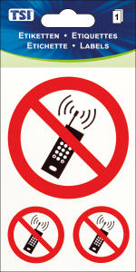 TSI Etiketten Handy verboten