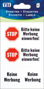TSI Etiketten KEINE WERBUNG