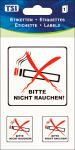 TSI Etiketten BITTE NICHT RAUCHEN