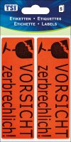 TSI Etiketten VORSICHT zerbrechlich!