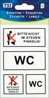 TSI Etiketten HINWEISSCHILD WC