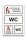 TSI Etiketten HINWEISSCHILD WC