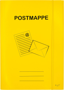 TSI Sammelmappe Pappe gelb für A4    POSTMAPPE