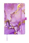 TSI Notizbuch A5 DOTTED mit lila Marmor Design